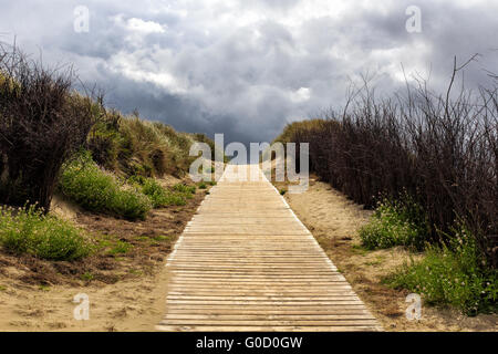 Straße Langeoog Stockfoto