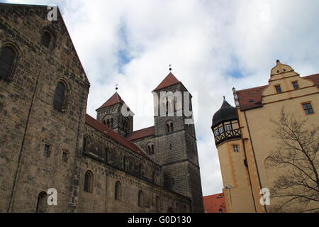 Der Schlossberg in Quedlinburg Stockfoto