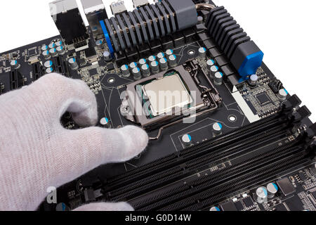 Elektronische Sammlung - Installation des Prozessors Stockfoto