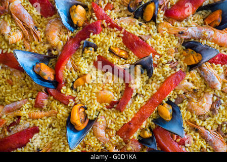spanische Paella Stockfoto