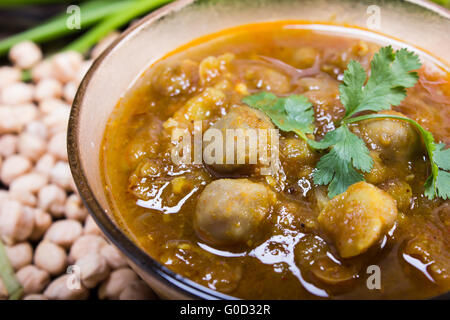 Chana Masala Nahaufnahme Stockfoto