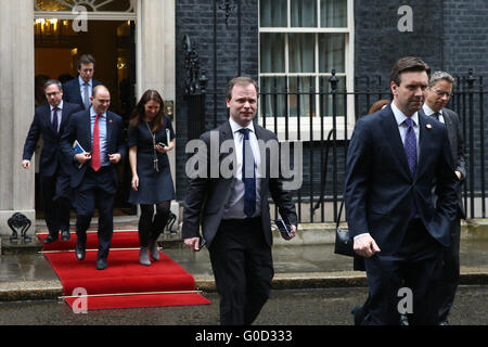 Craig Oliver (C) Blätter 10 Downing Street in London. 2016 Stockfoto