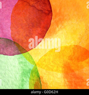 Abstrakte Aquarell Kreis Hintergrund gemalt Stockfoto