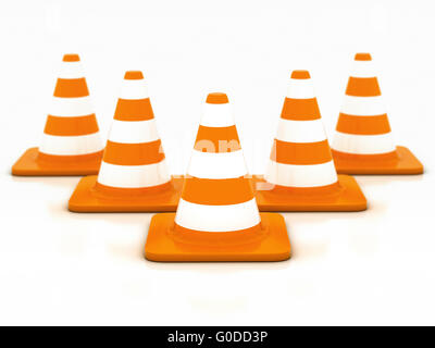 Orange Autobahn Verkehr Kegel Stockfoto