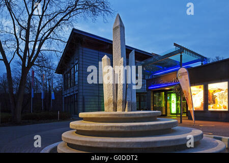 Salzkristall-Brunnen vor dem spa Stockfoto