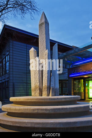 Salzkristall-Brunnen vor dem spa Stockfoto