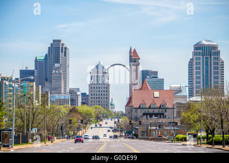 Saint Louis Missouri Innenstadt bei Tageslicht Stockfoto