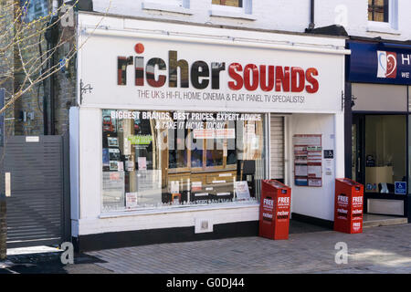 Ein Zweig der reicheren Sounds Hi-Fi, TV und elektrische Einzelhändler in Bromley. Stockfoto