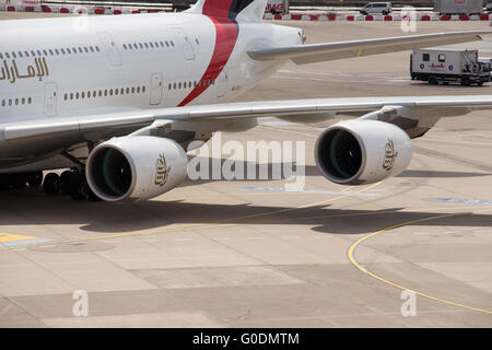 A380-800 Emirates Stockfoto