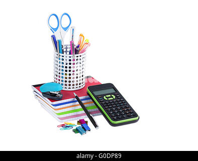 Schul- und Bürobedarf Stockfoto