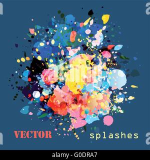 Spritzer bunte Farben Stock Vektor