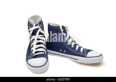 Sportschuhe - Herren Sneakers auf einem weißen Hinterg Stockfoto