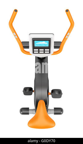 Draufsicht der stationäre Heimtrainer isoliert Stockfoto