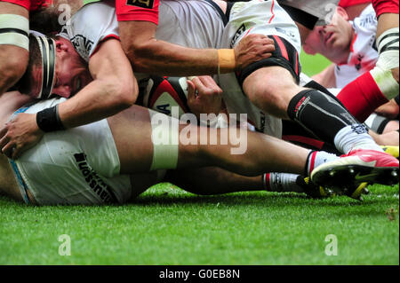 Nizza, Frankreich. 30. April 2016. IMANOL HARINORDOQUY. Rugby Union. Französische Top 14. Übereinstimmung zwischen RC Toulon und Stade Toulousain (Toulouse) an Allianz Riviera am 30. April 2016 in Nizza, Frankreich. 10-12 Credit Score: Norbert Scanella/Alamy Live-Nachrichten Stockfoto