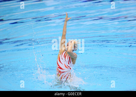 Tokio, Japan. 1. Mai 2016. Yukiko Inui (JPN) Synchronschwimmen: Der 92. Japan synchronisiert Swimming Championships Open 2016 Frauen Solo Free Routine Final am Tatumi International Pool in Tokio, Japan. © Yohei Osada/AFLO SPORT/Alamy Live-Nachrichten Stockfoto