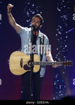 30. April 2016 - Austin, TX, Vereinigte Staaten von Amerika - 30. April 2016 - Austin, Texas - Thomas Rhett. 2016 iHeart Country Festival in The Frank Erwin. Bildnachweis: MJT/AdMedia (Kredit-Bild: © Mjt/AdMedia über ZUMA Draht) Stockfoto