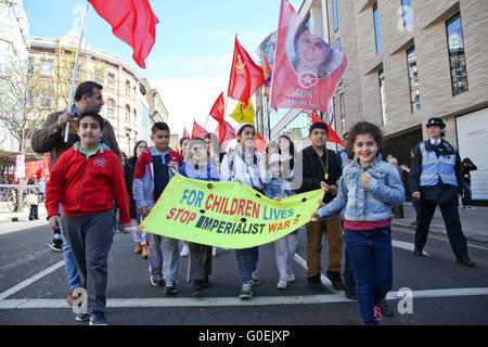 London, UK. 1. Mai 2016. Tausende an Maikundgebung in London gefolgt von einem März zu Trafalgar Square Krediten teilnehmen: Dinendra Haria/Alamy Live News Stockfoto