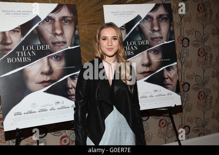 New Yorker Premiere von "Lauter als Bomben" im Crosby Street Hotel Featuring: Ruby Jerins wo: New York, New York, Vereinigte Staaten von Amerika bei: 30. März 2016 Stockfoto