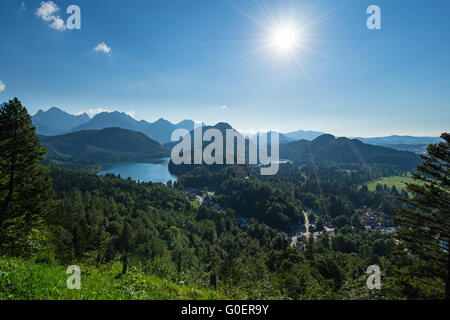 Alp Lake und Tannheimer Mountains Stockfoto