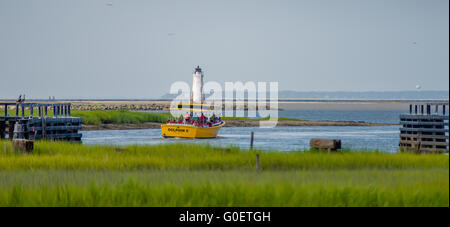 Wasserstraße Szenen in der Nähe von Cockspur Island Lighthouse Stockfoto