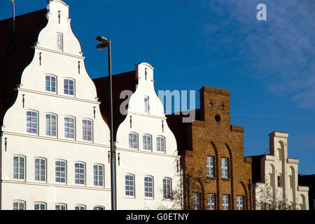 Lübeck trat Giebel Stockfoto