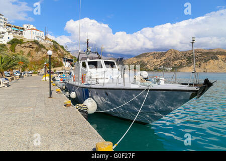 Küstenwache Schiff auf Kreta Stockfoto