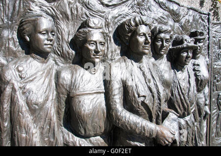 Kate Sheppard National Suffragetten Memorial, Oxford Terrace, Christchurch, Canterbury, Neuseeland Stockfoto