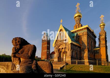 Russische Kapelle Darmstadt Stockfoto