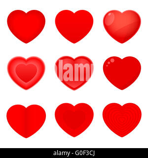 Valentines Symbole Herz Stockfoto