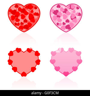 Valentines Symbole Herz Stockfoto