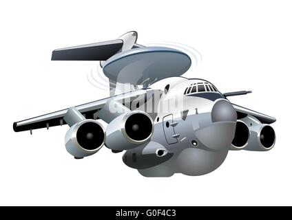 Militärflugzeug Cartoon Stockfoto