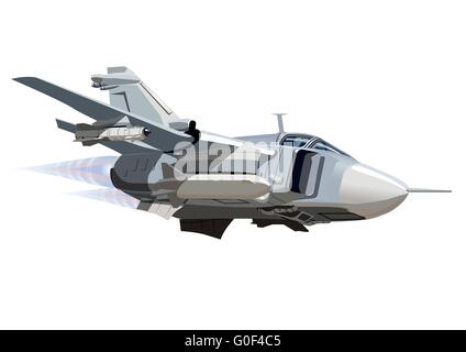 Militärflugzeug Cartoon Stockfoto