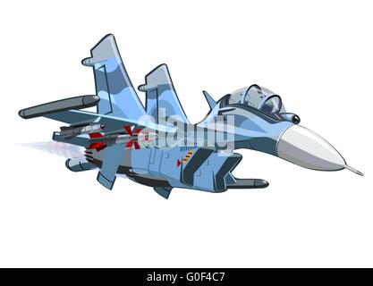 Militärflugzeug Cartoon Stockfoto