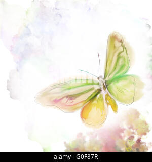 Aquarell Schmetterling Stockfoto
