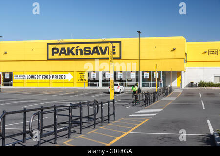 Pak-n Save Supermarkt, North Town, Timaru, South Canterbury, Neuseeland Stockfoto