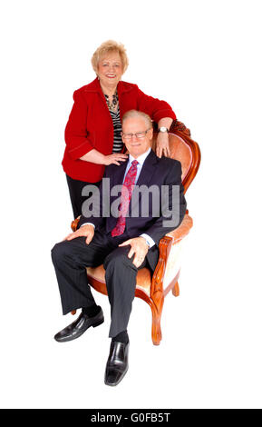 Ein älteres Paar in einem formalen Bild. Stockfoto