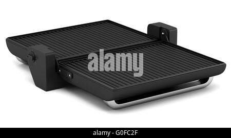 Elektro-Grill isoliert auf weißem Hintergrund Stockfoto