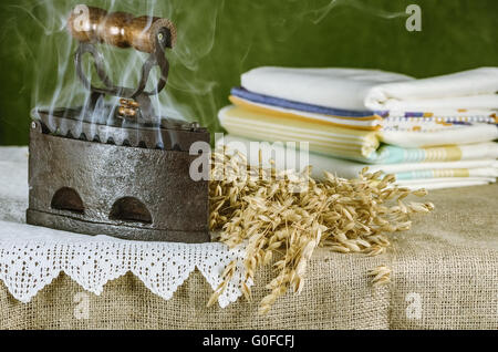 Alte Bügeleisen Stockfoto
