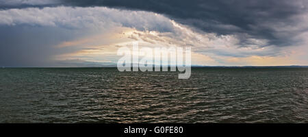 Gewitterstimmung am Bodensee Stockfoto