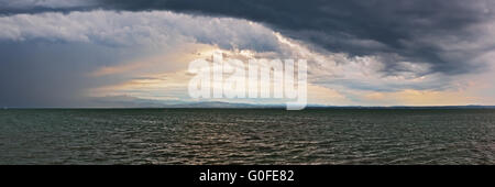 Gewitterstimmung am Bodensee Stockfoto