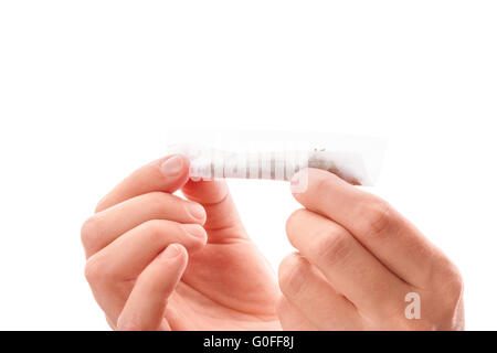 Rollende Kühlcontainer. Stockfoto