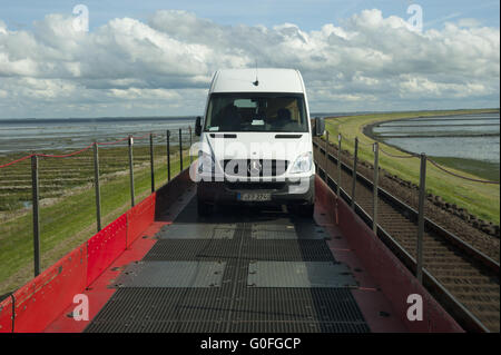 Mit Autozug nach Insel Sylt Stockfoto