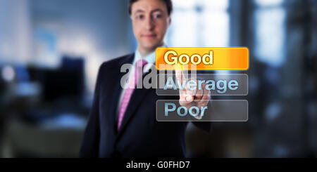 Lächelnd Human Resources Manager ist die gute Auswahl Stockfoto