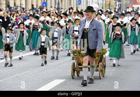 Eröffnungsumzug Oktoberfest in München Stockfoto