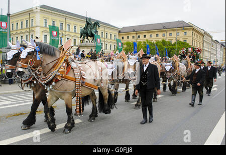 Eröffnungsumzug Oktoberfest in München Stockfoto