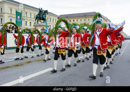 Eröffnungsumzug Oktoberfest in München Stockfoto