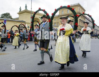 Eröffnungsumzug Oktoberfest in München Stockfoto