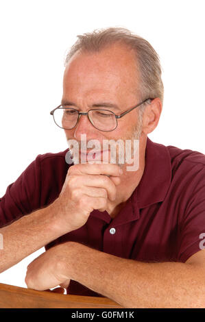 Mittleren Alter Mann in einem Porträt. Stockfoto