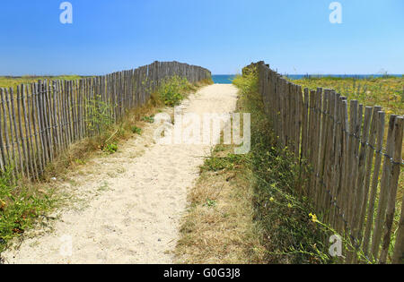 Zugang zum Strand Stockfoto