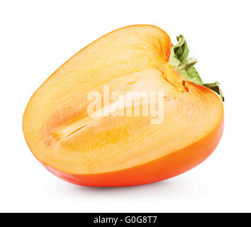 Reife Persimmon isoliert Stockfoto